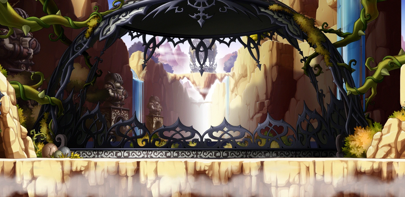 The ruined gardens of Cygnus's arena